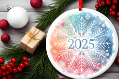 Round Christmass Ornament PNG Product Image 2