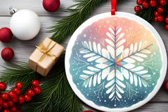 Round Christmass Ornament PNG Product Image 2