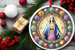 Round Christmas Ornament Sublimation|Clipart Product Image 2