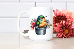Baby Hummingbird in a Bucket | Clipart Product Image 2