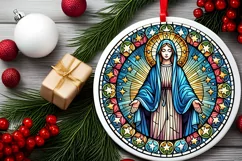 Round Christmas Ornament Sublimation|Clipart Product Image 1