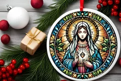 Round Christmas Ornament Sublimation|Clipart Product Image 1