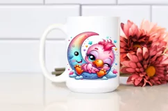 Colorful Baby Flamingo Clipart Product Image 2