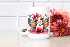 Funny Butterfly Vintage Smile Clipart Product Image 2