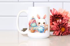 Bunny with Children Bed Clipart Product Image 2