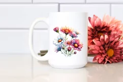 Glossy Daisy Petals Watercolor Clipart Product Image 2