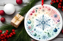 Round Christmass Ornament PNG Product Image 2