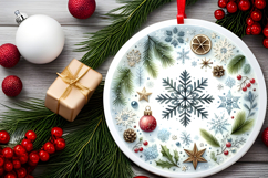 Round Christmass Ornament PNG Product Image 2