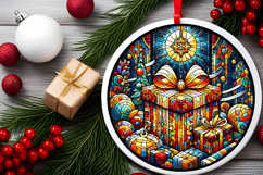 Round Christmass Ornament PNG Product Image 2