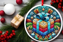 Round Christmas Ornament Sublimation|Clipart Product Image 2