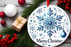 Round Christmas Ornament Sublimation|Clipart Product Image 2