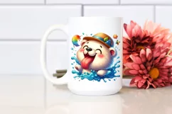 Funny Cute Bear Tongue Out | Sublimation Clipart Product Image 2