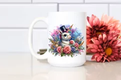 Colorful Baby Unicorn with Monocle PNG Product Image 2