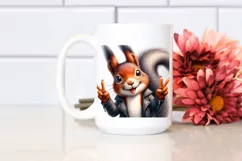 Funny Squirrel Portrait with Victory Sign | Clipart Product Image 2