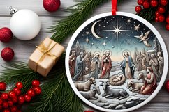 Round Christmas Ornament Sublimation|Clipart Product Image 2