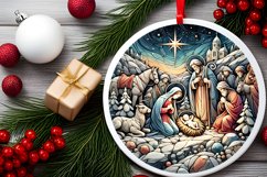 Round Christmas Ornament Sublimation|Clipart Product Image 2