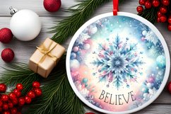 Round Christmas Ornament Sublimation|Clipart Product Image 2