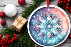Round Christmas Ornament Sublimation|Clipart Product Image 2