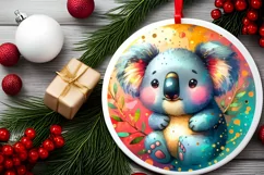 Round Christmas Ornament Sublimation|Clipart Product Image 2