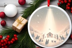 Round Christmas Ornament Sublimation|Clipart Product Image 2