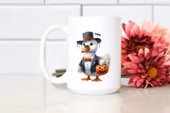 Funny Swan Wearing Halloween Suit | Clipart Product Image 2