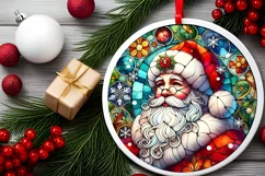 Round Christmas Ornament Sublimation|Clipart Product Image 1