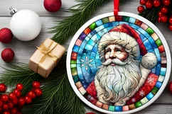 Round Christmas Ornament Sublimation|Clipart Product Image 1