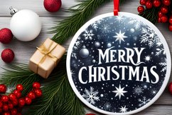 Round Christmas Ornament Sublimation|Clipart Product Image 2