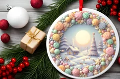 Christmas Scene Molten Candy Sublimation PNG Product Image 2