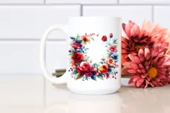 a Colorful Red Roses Floral Frame PNG Product Image 2
