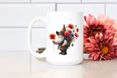 Gnome Poppy Bouquet Basket Clipart Product Image 2
