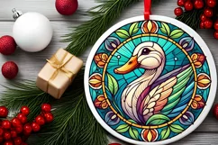 Round Christmas Ornament Sublimation|Clipart Product Image 1