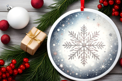 Round Christmass Ornament PNG Product Image 2