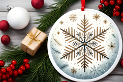 Round Christmass Ornament PNG Product Image 2