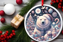 Round Christmas Ornament Sublimation|Clipart Product Image 2