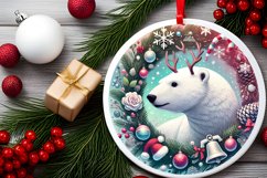 Round Christmas Ornament Sublimation|Clipart Product Image 2