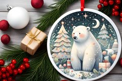Round Christmas Ornament Sublimation|Clipart Product Image 2