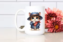 Baby Cat with Hat and Bandana PNG Product Image 2