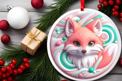 Round Christmas Ornament Sublimation|Clipart Product Image 2