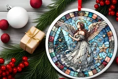 Round Christmas Ornament Sublimation|Clipart Product Image 1