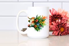 Abstract Frame Vibrant Cow PNG Product Image 2