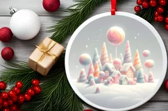 Christmas Scene Molten Candy Sublimation PNG Product Image 2