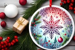 Round Christmas Ornament Sublimation|Clipart Product Image 2