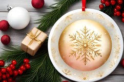 Round Christmas Ornament Sublimation|Clipart Product Image 2