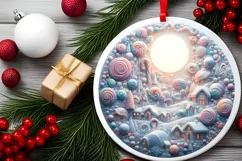 Christmas Scene Molten Candy Sublimation PNG Product Image 2