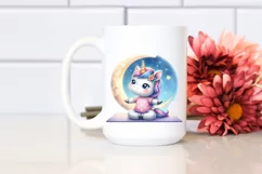 Cute Baby Unicorn Yoga Instructor | Clipart Product Image 2
