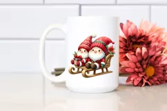 Gnomes with Santa's Sleight, Transparent PNG Product Image 2