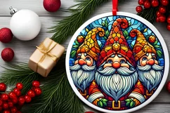 Round Christmas Ornament Sublimation|Clipart Product Image 1