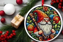 Round Christmas Ornament Sublimation|Clipart Product Image 1