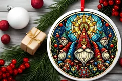 Round Christmas Ornament Sublimation|Clipart Product Image 1
